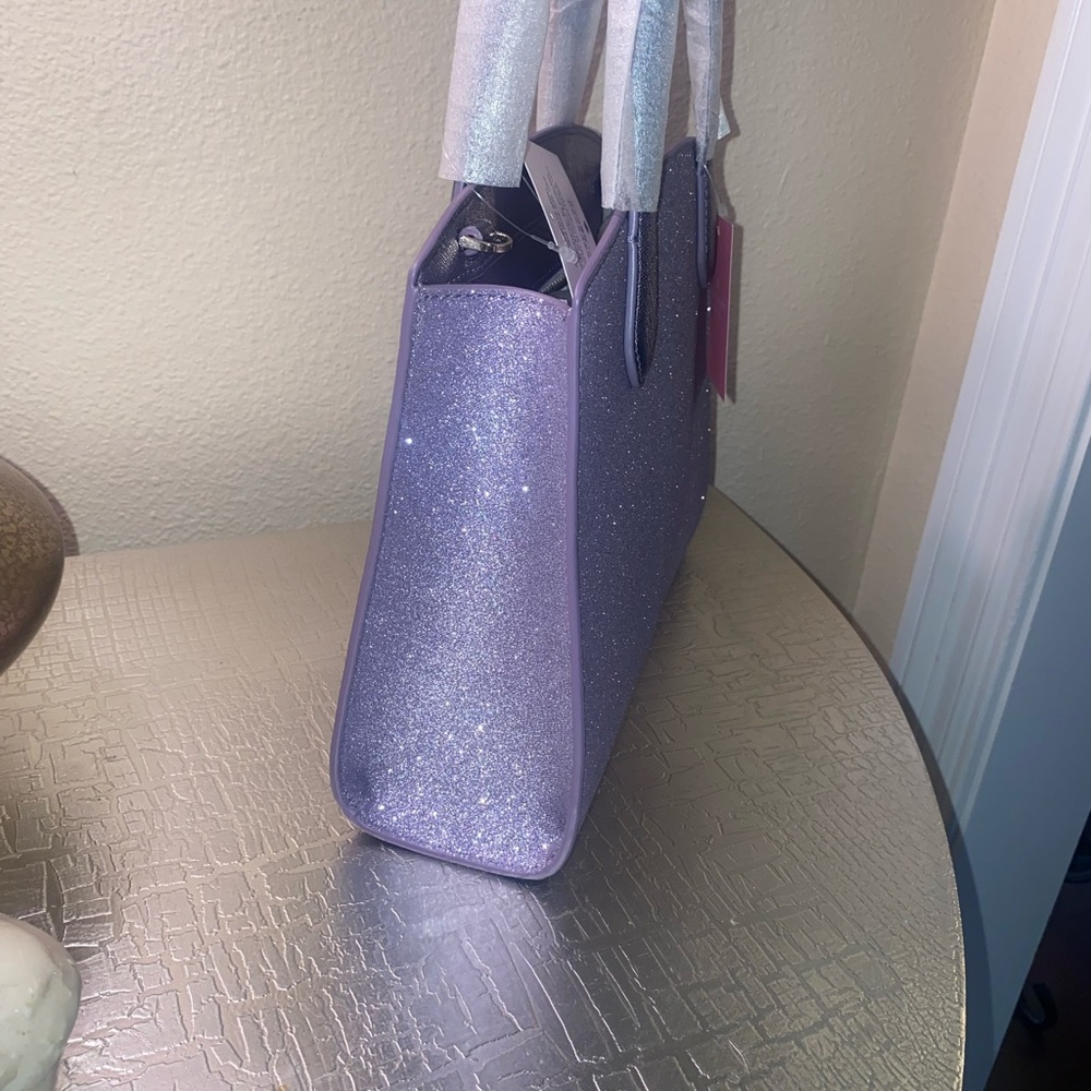 ❤️NWT $100 OFF KATE SPADE PURPLE GLITTER SATCHEL- BONUS FREE NWT KATE SPADE TOTE - Picture 3 of 6